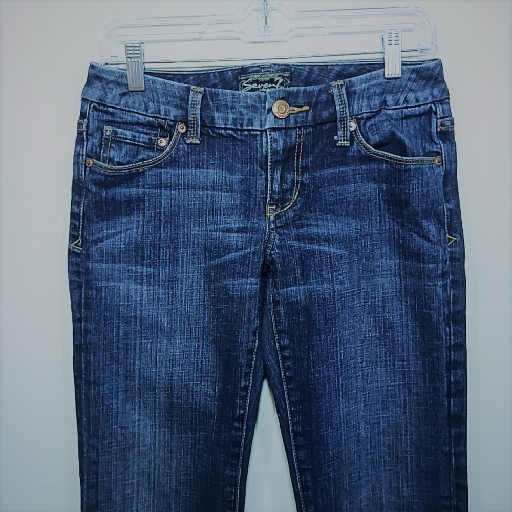 Seven7 Boot Cut Jeans Embroidered Pocket Size 27/4